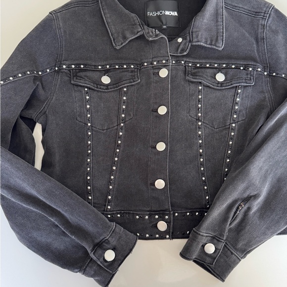 Gray Jean Jacket - Picture 7 of 11